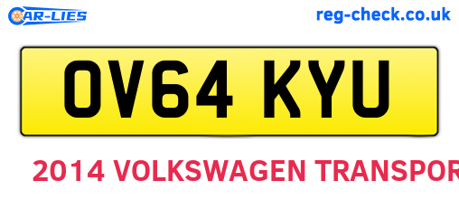 OV64KYU are the vehicle registration plates.