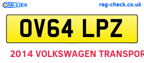 OV64LPZ are the vehicle registration plates.