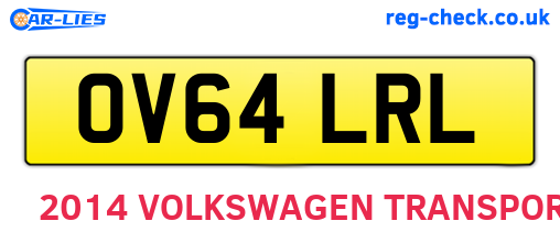 OV64LRL are the vehicle registration plates.