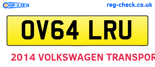 OV64LRU are the vehicle registration plates.