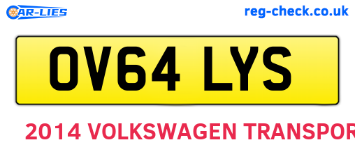 OV64LYS are the vehicle registration plates.