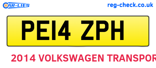 PE14ZPH are the vehicle registration plates.