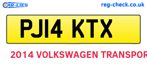 PJ14KTX are the vehicle registration plates.