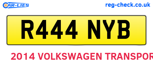 R444NYB are the vehicle registration plates.