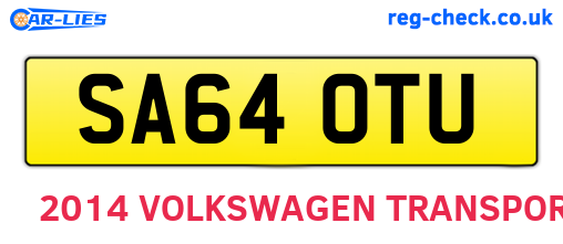 SA64OTU are the vehicle registration plates.