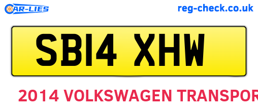 SB14XHW are the vehicle registration plates.