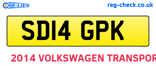 SD14GPK are the vehicle registration plates.
