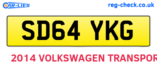 SD64YKG are the vehicle registration plates.