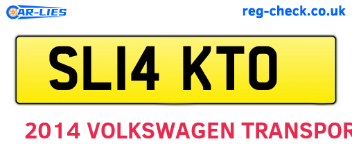 SL14KTO are the vehicle registration plates.