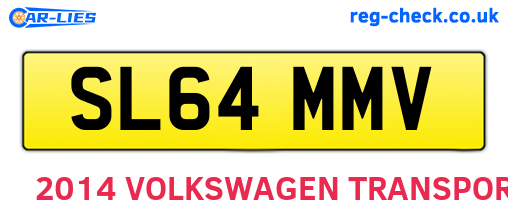 SL64MMV are the vehicle registration plates.