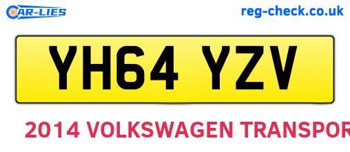 YH64YZV are the vehicle registration plates.