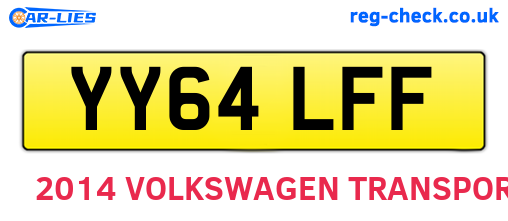 YY64LFF are the vehicle registration plates.