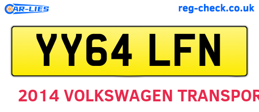 YY64LFN are the vehicle registration plates.