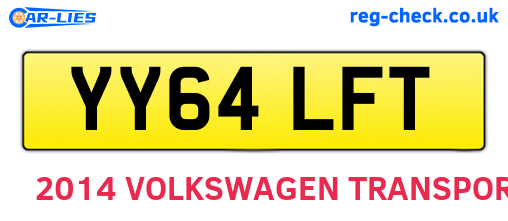 YY64LFT are the vehicle registration plates.