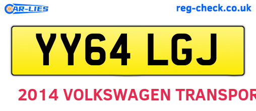 YY64LGJ are the vehicle registration plates.