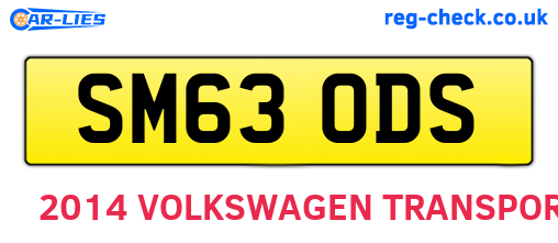 SM63ODS are the vehicle registration plates.