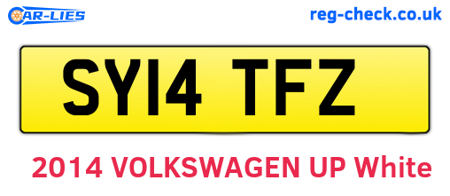SY14TFZ are the vehicle registration plates.