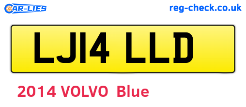 LJ14LLD are the vehicle registration plates.