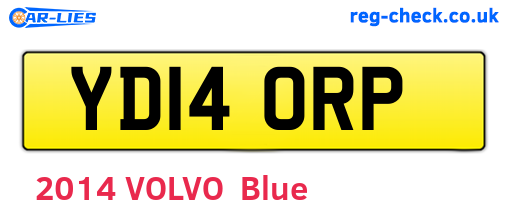 YD14ORP are the vehicle registration plates.