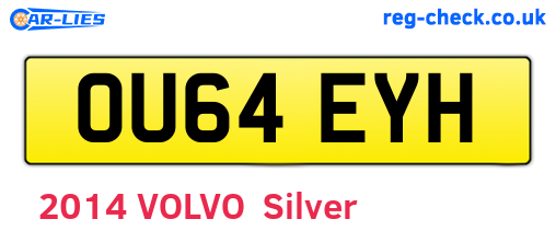 OU64EYH are the vehicle registration plates.