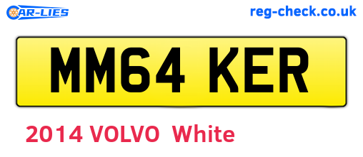 MM64KER are the vehicle registration plates.
