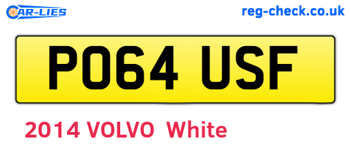 PO64USF are the vehicle registration plates.