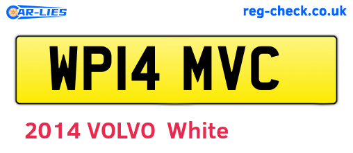 WP14MVC are the vehicle registration plates.