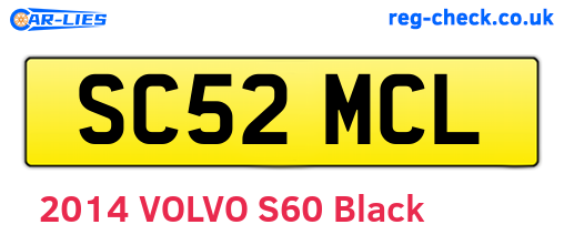 SC52MCL are the vehicle registration plates.