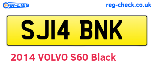 SJ14BNK are the vehicle registration plates.