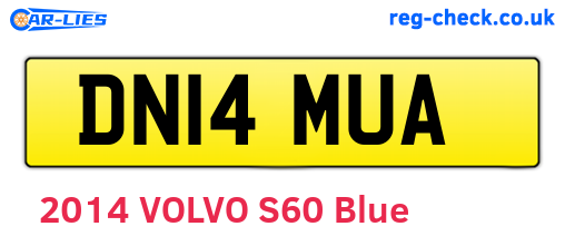 DN14MUA are the vehicle registration plates.