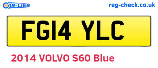 FG14YLC are the vehicle registration plates.