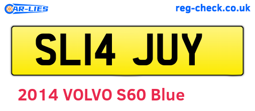 SL14JUY are the vehicle registration plates.