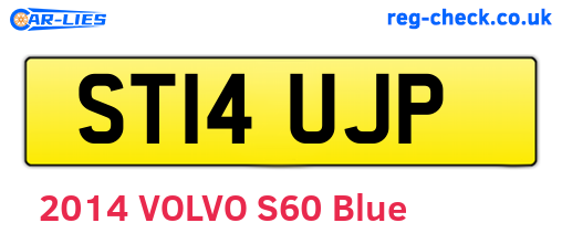 ST14UJP are the vehicle registration plates.
