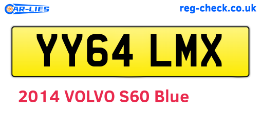 YY64LMX are the vehicle registration plates.