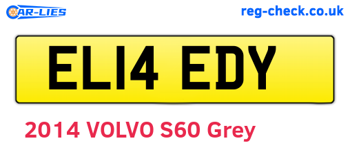 EL14EDY are the vehicle registration plates.