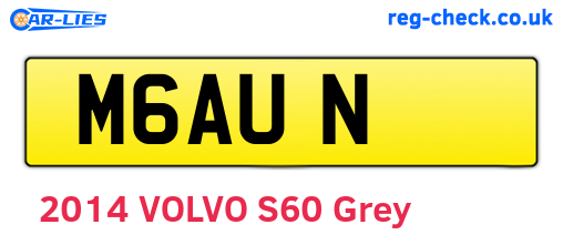 M6AUN are the vehicle registration plates.