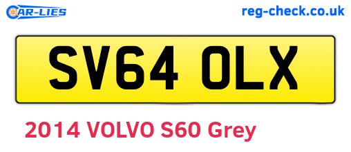 SV64OLX are the vehicle registration plates.