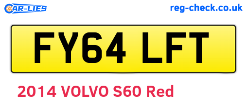 FY64LFT are the vehicle registration plates.