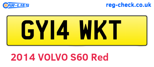 GY14WKT are the vehicle registration plates.