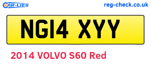NG14XYY are the vehicle registration plates.