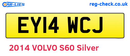 EY14WCJ are the vehicle registration plates.