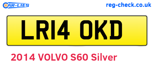 LR14OKD are the vehicle registration plates.