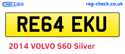 RE64EKU are the vehicle registration plates.
