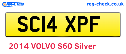 SC14XPF are the vehicle registration plates.
