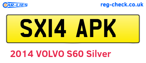 SX14APK are the vehicle registration plates.