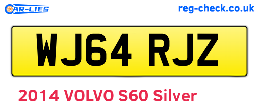 WJ64RJZ are the vehicle registration plates.