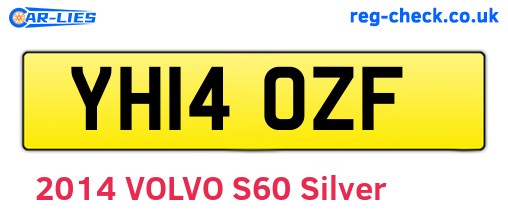 YH14OZF are the vehicle registration plates.