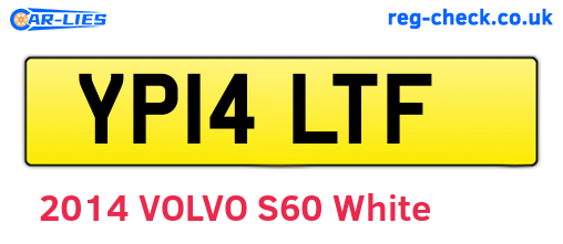 YP14LTF are the vehicle registration plates.