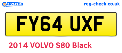 FY64UXF are the vehicle registration plates.