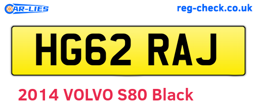 HG62RAJ are the vehicle registration plates.